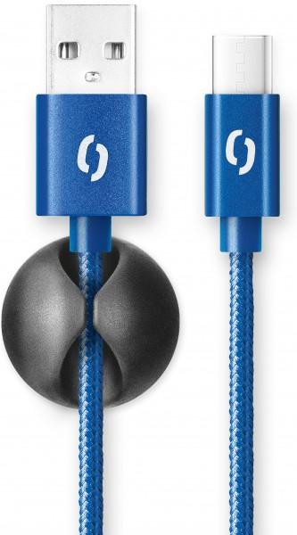 ALIGATOR PREMIUM 2A kábel, USB-C, modrá