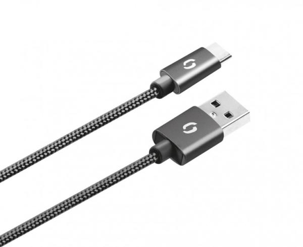 ALIGATOR PREMIUM 2A kábel, USB-C, čierny
