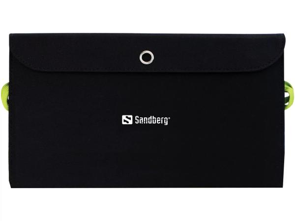 Sandberg Solar Charger 21W 2xUSB+USB-C, solárna nabíjačka, čierna 
