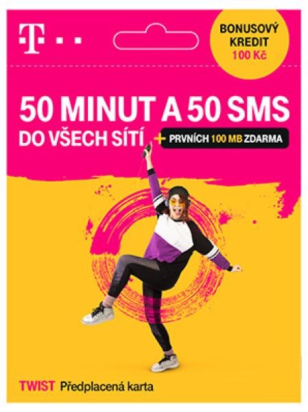T-Mobile SIM Twist 50 MINÚT A 50 SMS