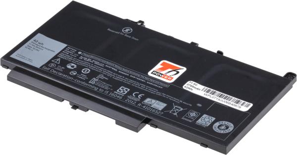Batéria T6 Power Dell Latitude E7270, Latitude E7470, 3300mAh, 37Wh, 3cell, Li-pol