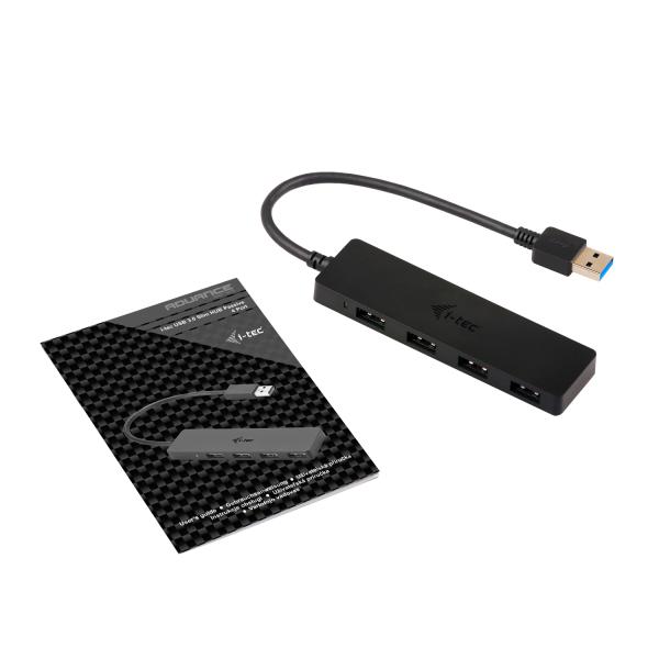i-tec USB 3.0 SLIM HUB 4 Port passive - Black 