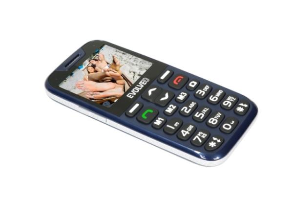 EVOLVEO EasyPhone XD, mobilní telefon pro seniory s nabíjecím stojánkem (modrá barva) 