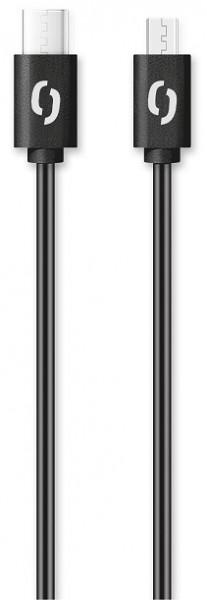 ALIGATOR Dátový kábel POWER 3A, USB-C/ microUSB čierny
