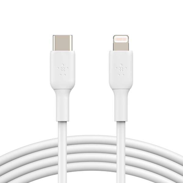 BELKIN kábel USB - C - Lightning, 1m, biely