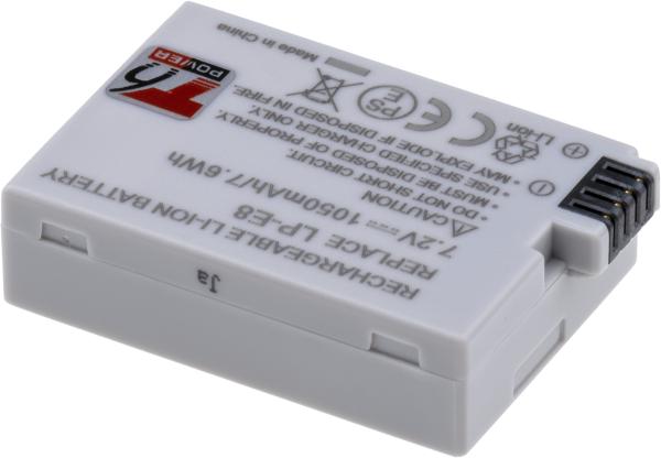 Batéria T6 power Canon LP-E8, 1050mAh, 7, 6Wh, sivá 