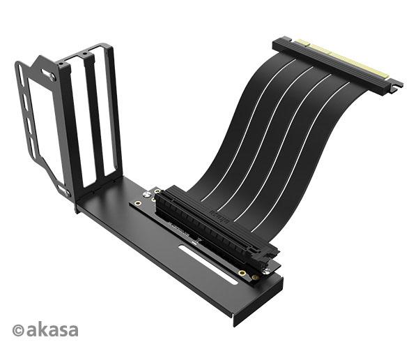 AKASA Riser black Pro, vertikálny VGA držiak