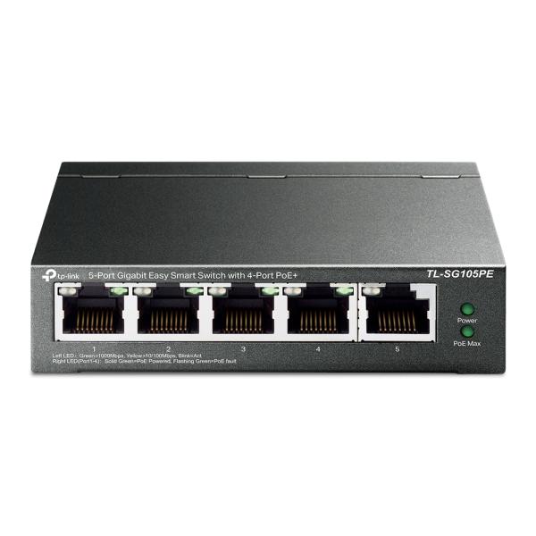 TP-Link TL-SG105PE 5xGb (4xPOE+) 65W Easy Smart Switch 