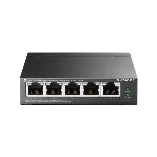 TP-Link TL-SG1005LP 5xGb (4POE+) 40W Desktop Steel Switch 