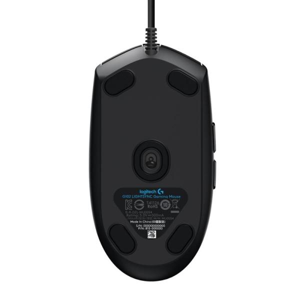Logitech G102 Gen2/ Herná/ Optická/ 8 000 DPI/ Drôtová USB/ Čierna 