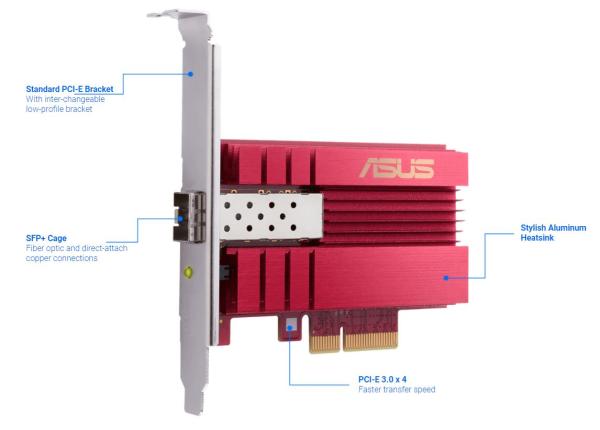 ASUS XG-C100F - Sieťový adaptér 