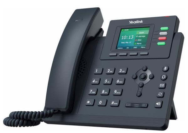 Yealink SIP-T33G SIP telefón, PoE, 2, 4" 320x240 farebný LCD, 4 x SIP úč., GigE 