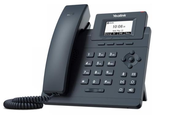 Yealink SIP-T30P SIP telefón, PoE, 2, 3" 132x64 nepodsv. LCD, 1 x SIP úč., 100M Eth 