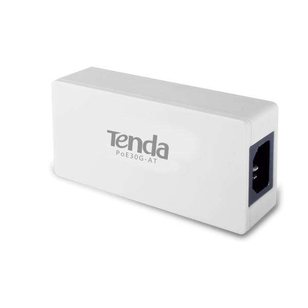 Tenda POE30G-AT Gigabit Power Injector AF/ AT 30W, 802.3af, 802.3at, 2x GLAN 10/ 100/ 1000 Mb/ s, PoE+ 