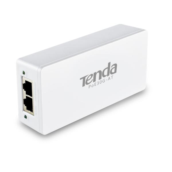 Tenda POE30G-AT Gigabit Power Injector AF/ AT 30W, 802.3af, 802.3at, 2x GLAN 10/ 100/ 1000 Mb/ s, PoE+ 