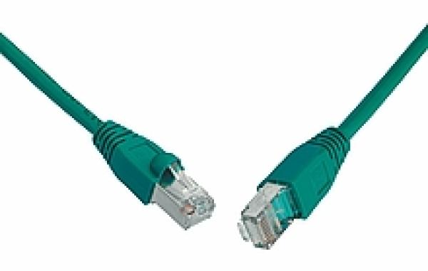 SOLARIX patch kábel CAT5E SFTP PVC 1m zelený snag-proof