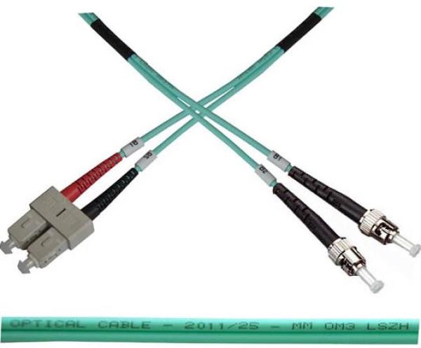 Optický patch kabel duplex SC-ST 50/ 125 MM 1m OM3