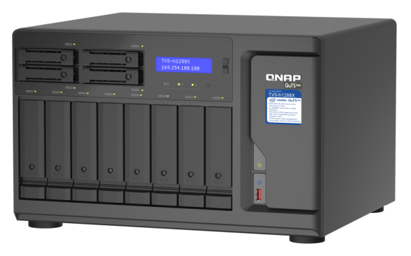 QNAP TVS-h1288X-W1250-16G (Xeon 3, 3GHz, ZFS, 16GB ECC RAM, 8x 3, 5