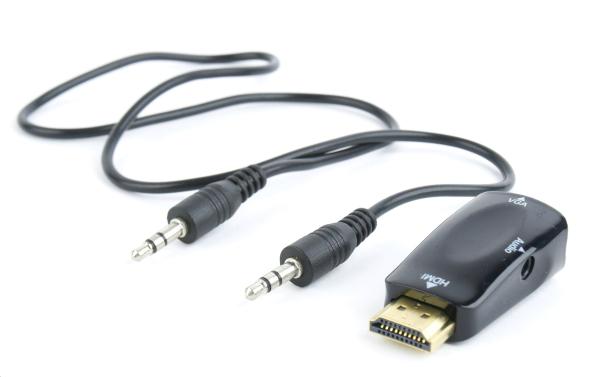 Adaptér C-TECH HDMI na VGA + Audio, M/ F