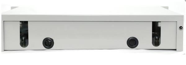 19" 2U Optická vaňa 48xSC simplex, LC duplex, E2000, sivá 