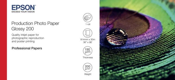 EPSON Production Photo Paper Glossy 200 36" x 30m