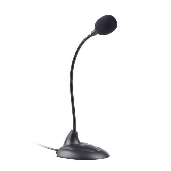 Stolný mikrofón C-TECH MIC-04E, 3, 5" stereo jack, 1, 8m