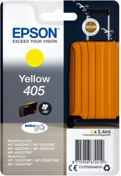 Epson Singlepack Yellow 405 DURABrite Ultra Ink