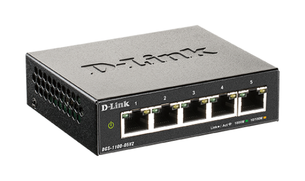 D-Link DGS-1100-05V2 Easy Smart Switch 10/ 100/ 1000 