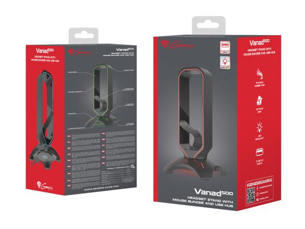 GENESIS VANAD 500 Mouse Bungee + HUB 2x USB Typ-A 