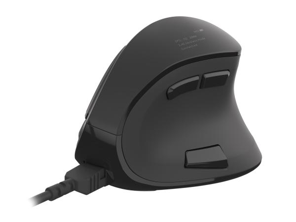 Natec optická vertikální myš EUPHONIE/ 2400 DPI/ Kancelářská/ Optická/ Pro praváky/ Bezdrátová USB/ Černá 