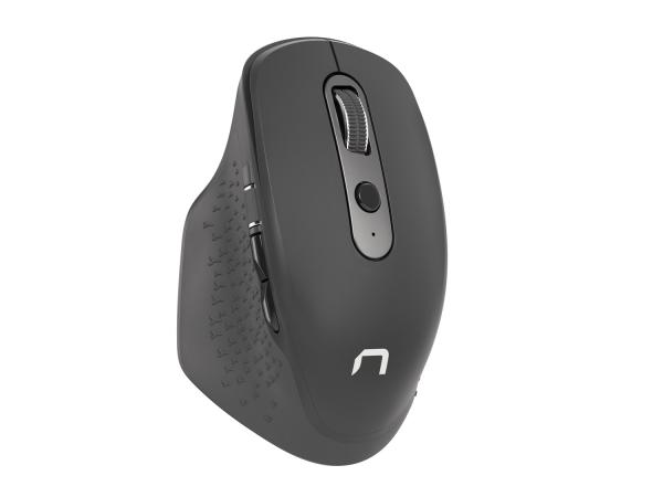 Natec optická myš FALCON/ Kancelárska/ Optická/ Pre pravákov/ 3 200 DPI/ Bezdrôtová Bluetooth/ Čierna 