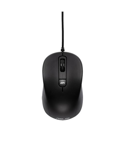 ASUS MU101C/ Kancelárska/ Optická/ 3 200 DPI/ Drôtová USB/ Čierna