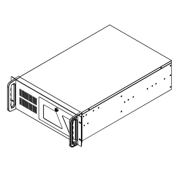 DATACOM 19" Case IPC 4U/ 585mm Černý bez PSU 