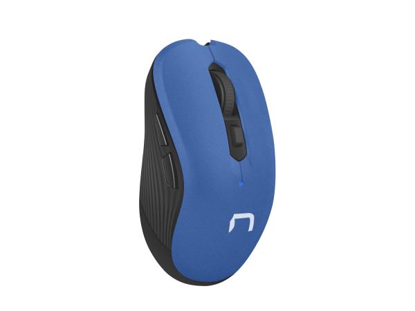 Natec optická myš ROBIN/ Cestovní/ Optická/ 1 600 DPI/ Bezdrátová USB/ Modrá 