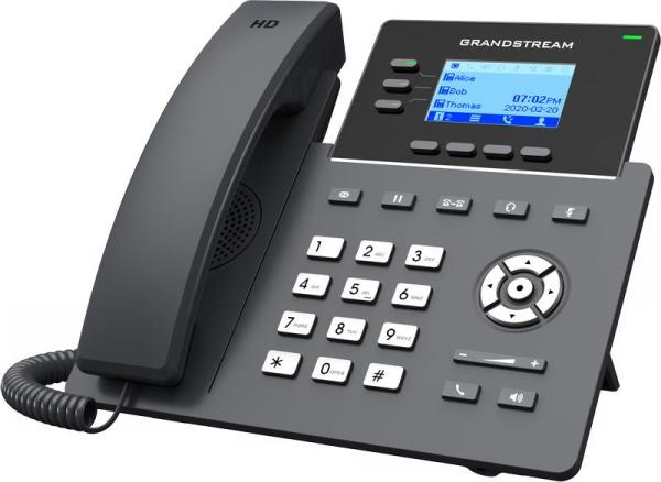 Grandstream GRP2603 SIP telefón, 2, 48" LCD podsv. displej, 6 SIP účty, 2x1Gbit port 