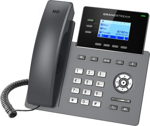 Grandstream GRP2603 SIP telefón, 2, 48" LCD podsv. displej, 6 SIP účty, 2x1Gbit port 