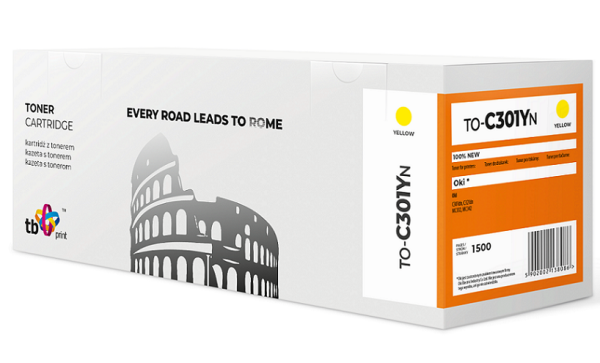 Toner TB kompatibilný s OKI C301 TO-C301YN YE