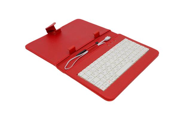 AIREN AiTab Leather Case 1 with USB Keyboard 7" RED (CZ/ SK/ DE/ UK/ US.. layout)