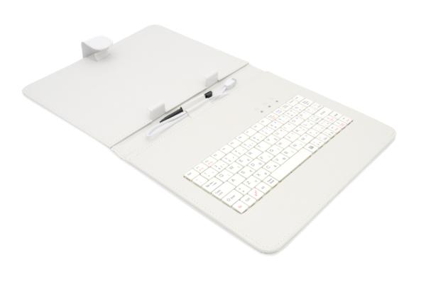 AIREN AiTab Leather Case 3 with USB Keyboard 9, 7" WHITE (CZ/ SK/ DE/ UK/ US.. layout)