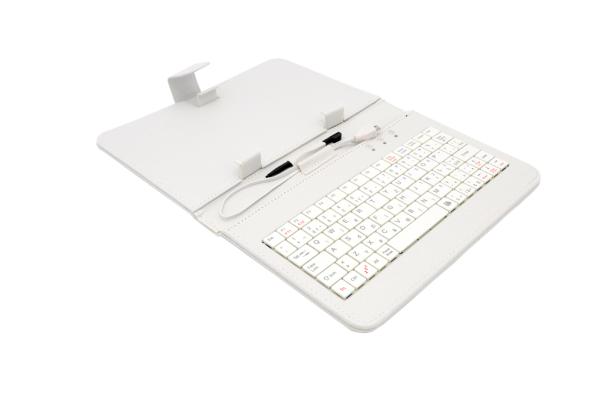 AIREN AiTab Leather Case 1 with USB Keyboard 7" WHITE (CZ/ SK/ DE/ UK/ US.. layout)