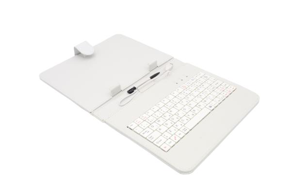 AAIREN AiTab Leather Case 2 with USB Keyboard 8" WHITE (CZ/ SK/ DE/ UK/ US.. layout)