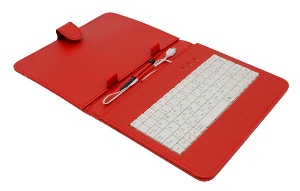 AIREN AiTab Leather Case 2 with USB Keyboard 8" RED (CZ/ SK/ DE/ UK/ US.. layout)