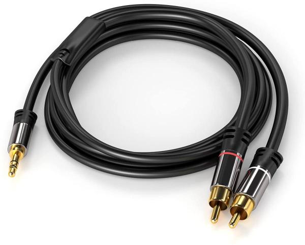 PremiumCord HQ stíněný kabel stereo Jack 3.5mm-2xCINCH M/ M 3m 
