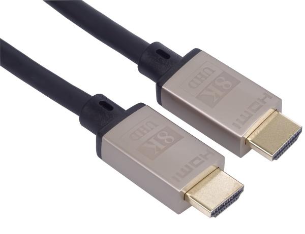 PremiumCord HDMI 2.1 High Speed + Ethernet kabel 8K@60Hz, zlacené 1m