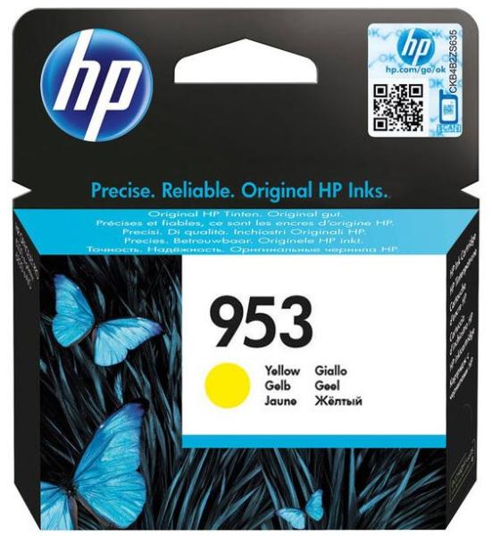 HP 953 žltá atramentová kazeta, F6U14AE