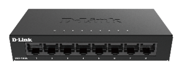 D-Link DGS-108GL Kovový 8-portový Gigabit stolný switch
