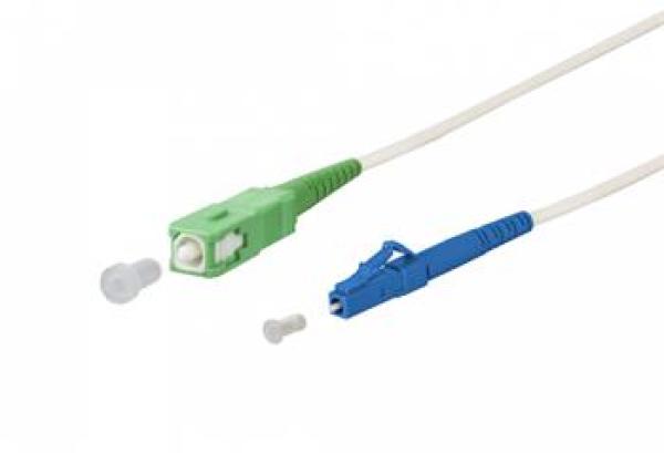 SC/ APC - LC/ UPC simplex 9/ 125 SM 20m arm.biely 3mm B3 LSZH