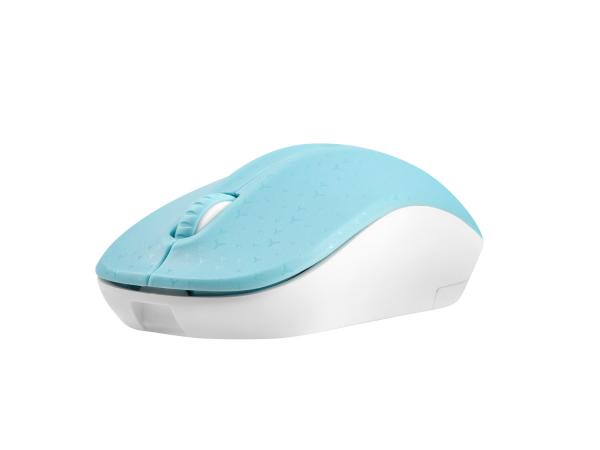 Natec optická myš TOUCAN/ 1600 DPI/ Cestovná/ Optická/ 1 600 DPI/ Bezdrôtová USB/ Biela-modrá 