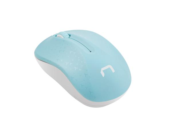 Natec optická myš TOUCAN/ 1600 DPI/ Cestovní/ Optická/ Bezdrátová USB/ Bílá-modrá 