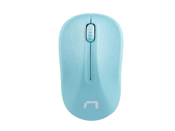 Natec optická myš TOUCAN/ 1600 DPI/ Cestovní/ Optická/ Bezdrátová USB/ Bílá-modrá